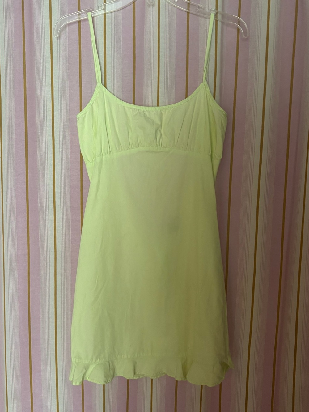 Bright Yellow Backless Linen Summer Dress